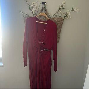 ZARA red cut out dress